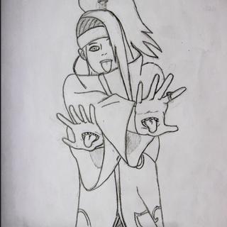 320x320 Hey Lovelies, This Is My Drawing Of Deidara From Naruto - Deidara Drawing