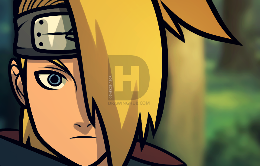 860x549 How To Draw Deidara Easy, Step - Deidara Drawing