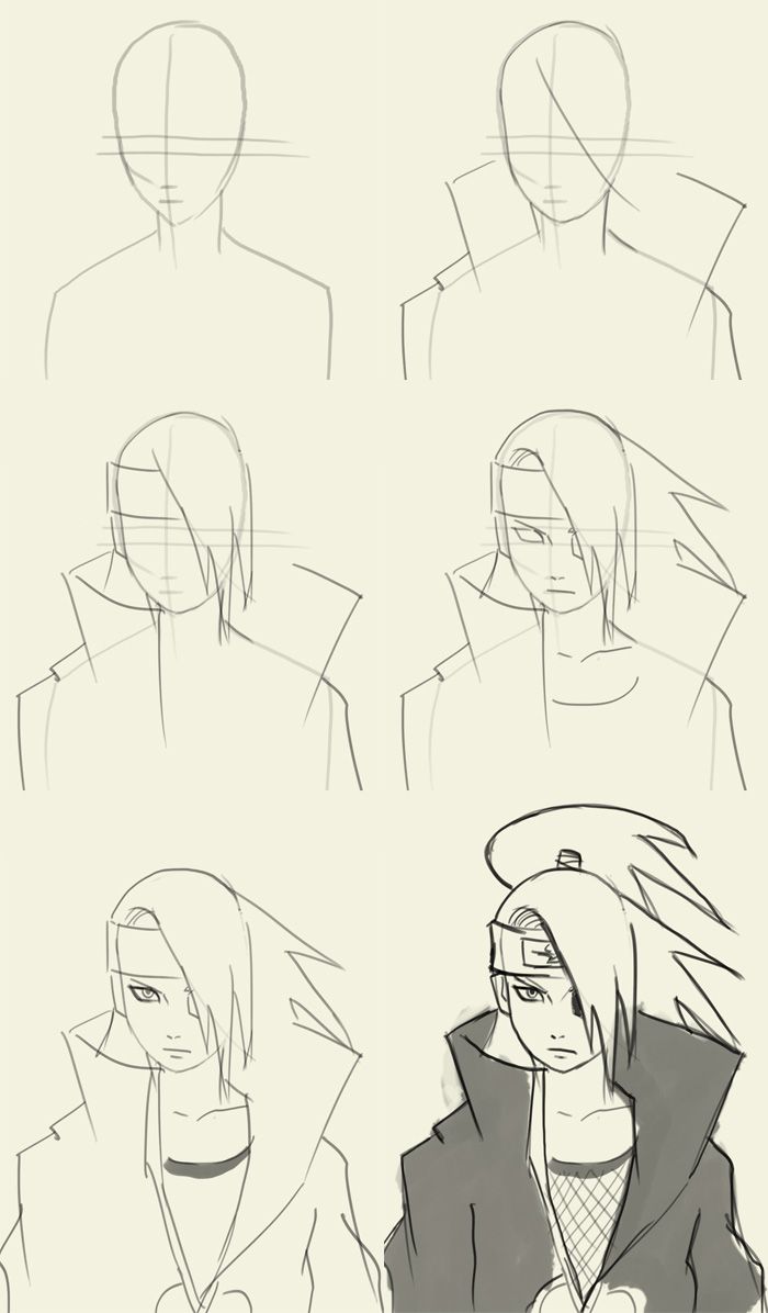 700x1196 how to draw deidara from naruto manga projects to try naruto - Deidara Drawing
