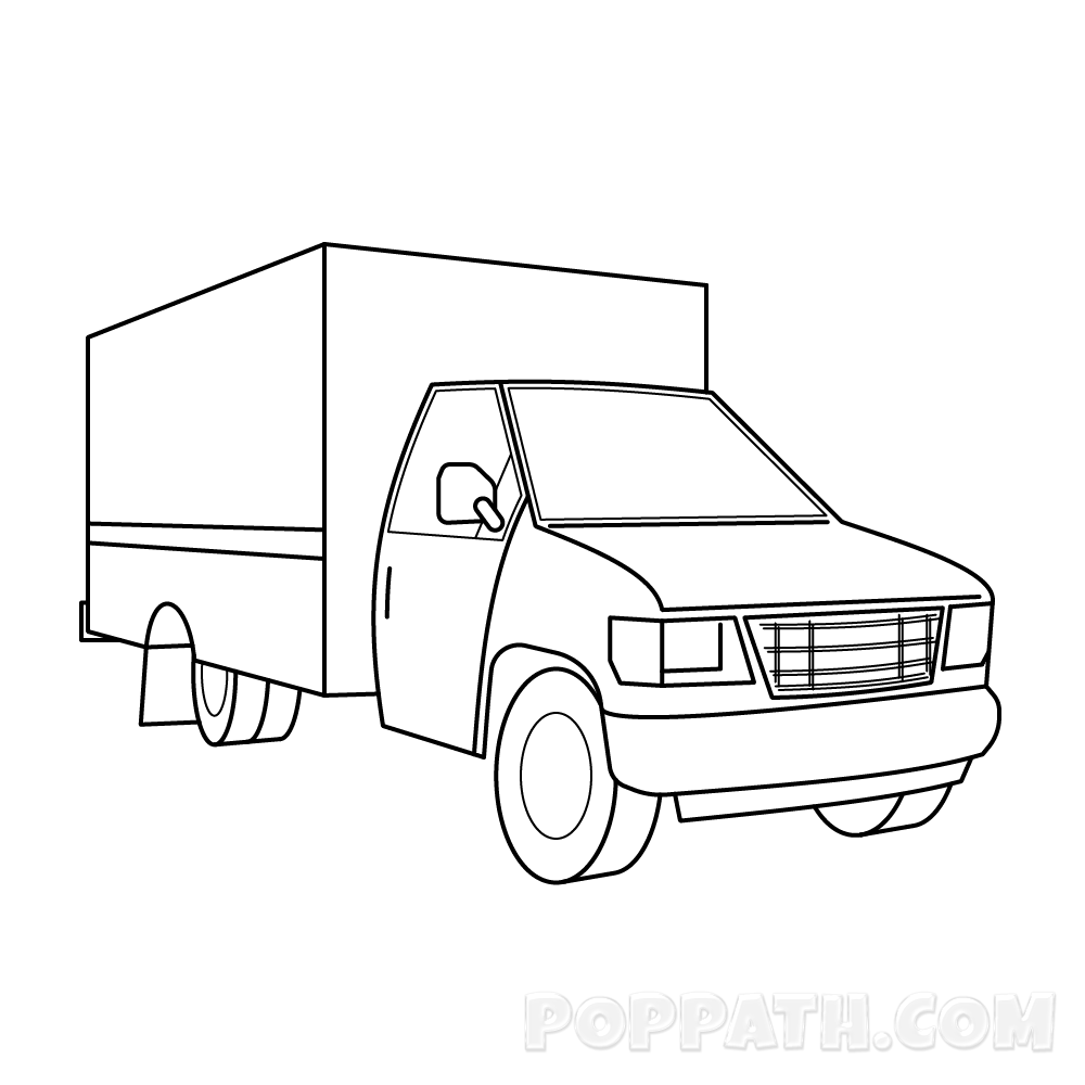 1000x1000 how to draw a delivery truck pop path - Delivery Drawing