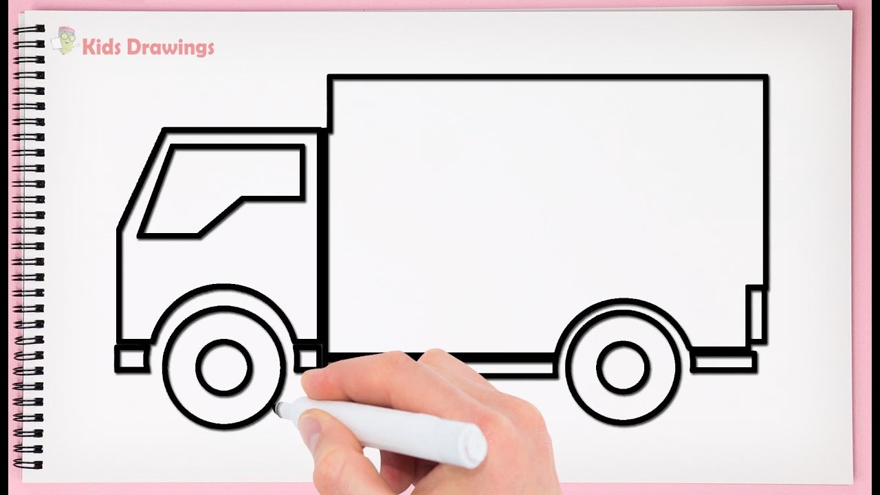 1280x720 how to draw delivery truck easy drawing delivery truck very easy - Delivery Drawing