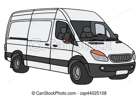450x312 white delivery car hand drawing of a white van - Delivery Drawing