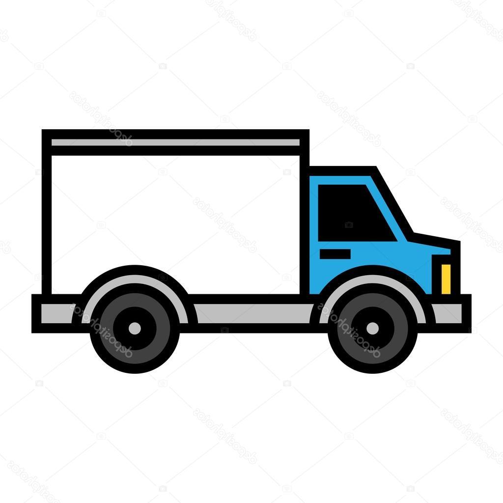 1024x1024 best stock illustration delivery truck vector drawing - Delivery Drawing