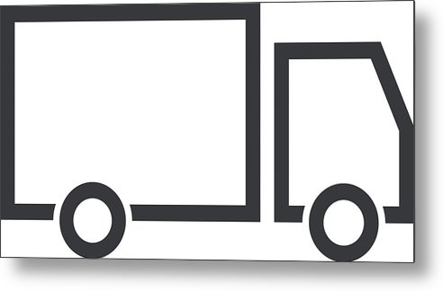 492x324 Delivery Truck Outline Vector Icon, Modern Minimal Flat Design - Delivery Truck Drawing