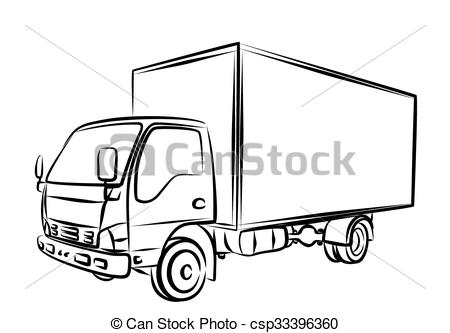 450x333 Delivery Truck, Sketch Sketch Of The City Truck - Delivery Truck Drawing
