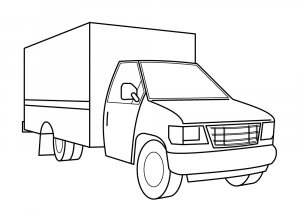 300x210 Drawing Of Truck Step Diesel Truck Drawing - Delivery Truck Drawing