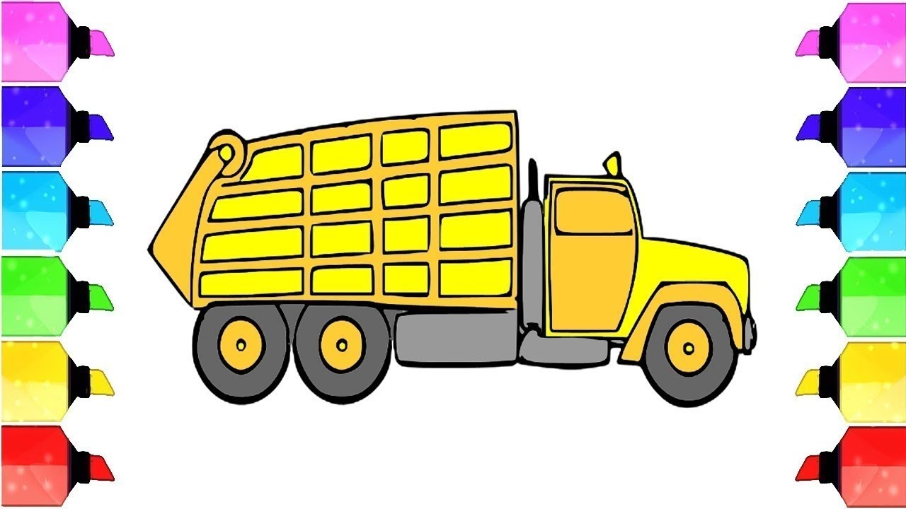 1280x720 How To Draw A Delivery Truck Truck Drawing Step - Delivery Truck Drawing