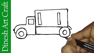 320x180 How To Draw A Delivery Truck Easy Step - Delivery Truck Drawing