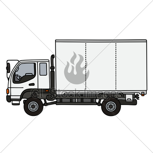 500x500 Small Delivery Truck Gl Stock Images - Delivery Truck Drawing