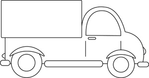 300x158 Truck Clipart Image - Delivery Truck Drawing