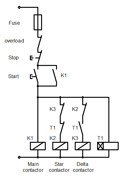 411x573 star delta starter control wiring electrical - Delta Drawing