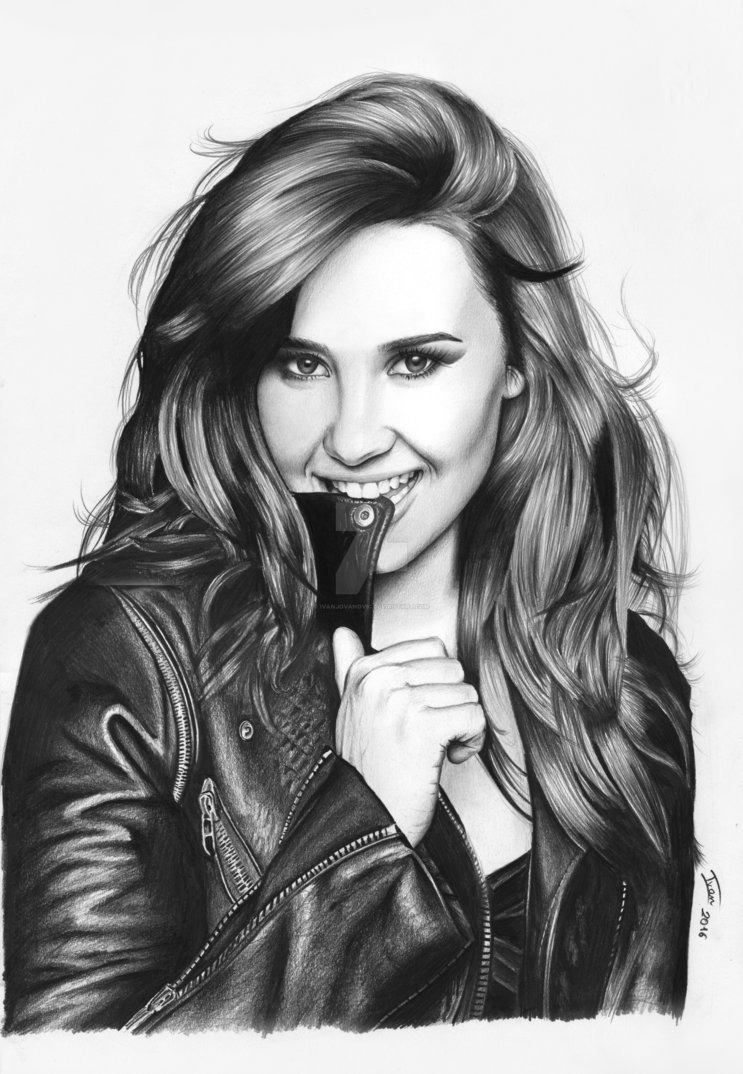 743x1074 Demi Lovato Drawing - Demi Lovato Drawing