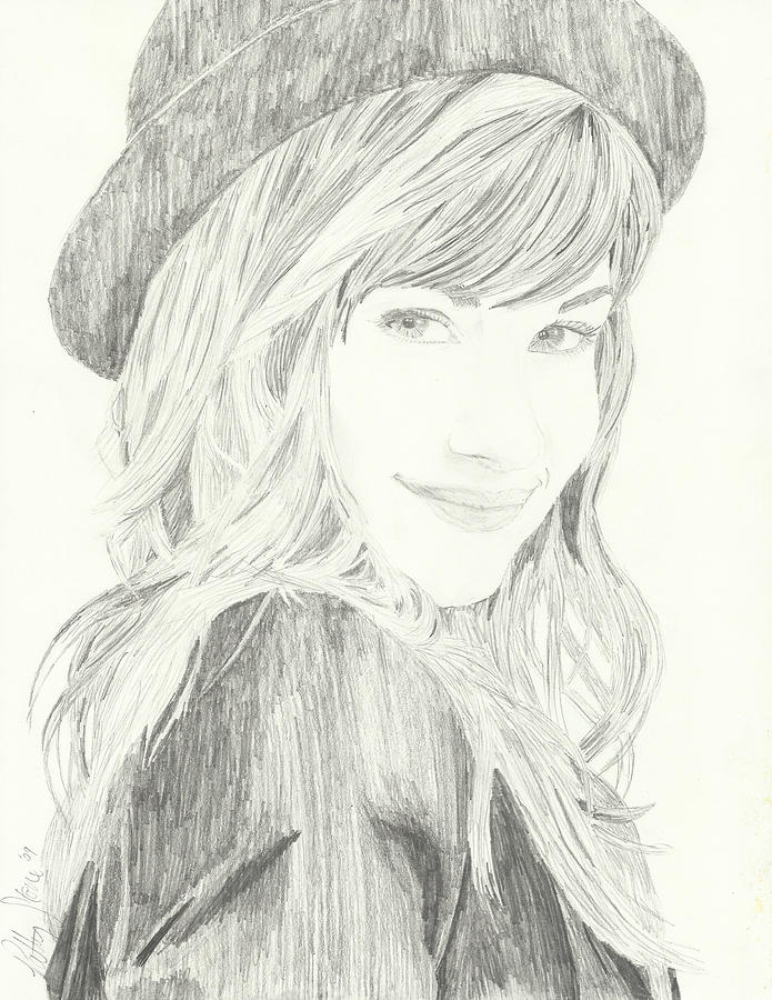 695x900 Demi Lovato Graphite Drawing - Demi Lovato Drawing