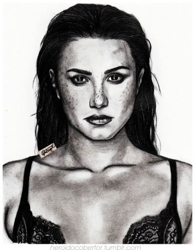 400x512 Demi Lovato Drawing Tumblr - Demi Lovato Drawing