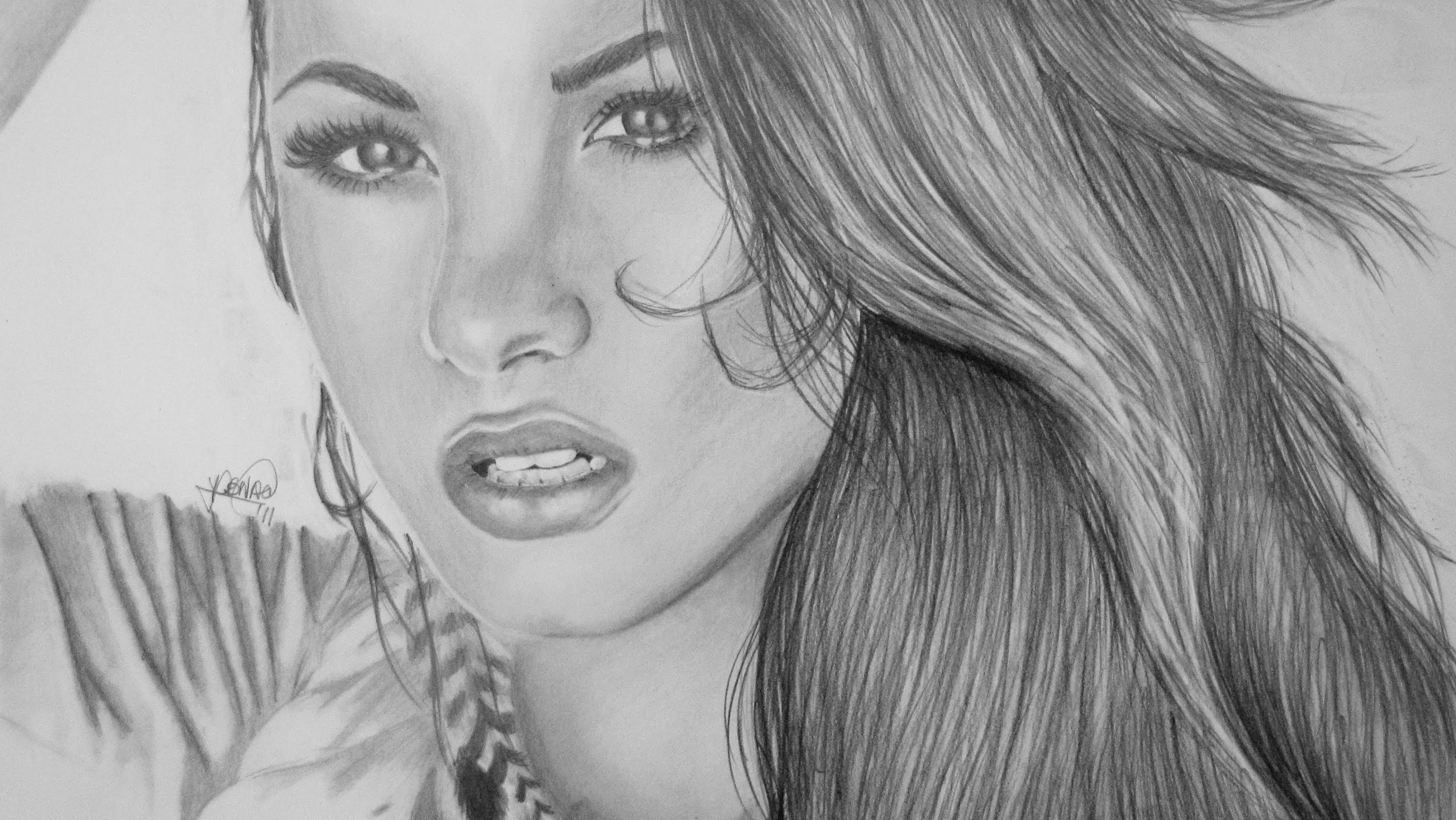 3000x1688 Demi Lovato Drawing, Pencil, Sketch, Colorful, Realistic Art - Demi Lovato Drawing