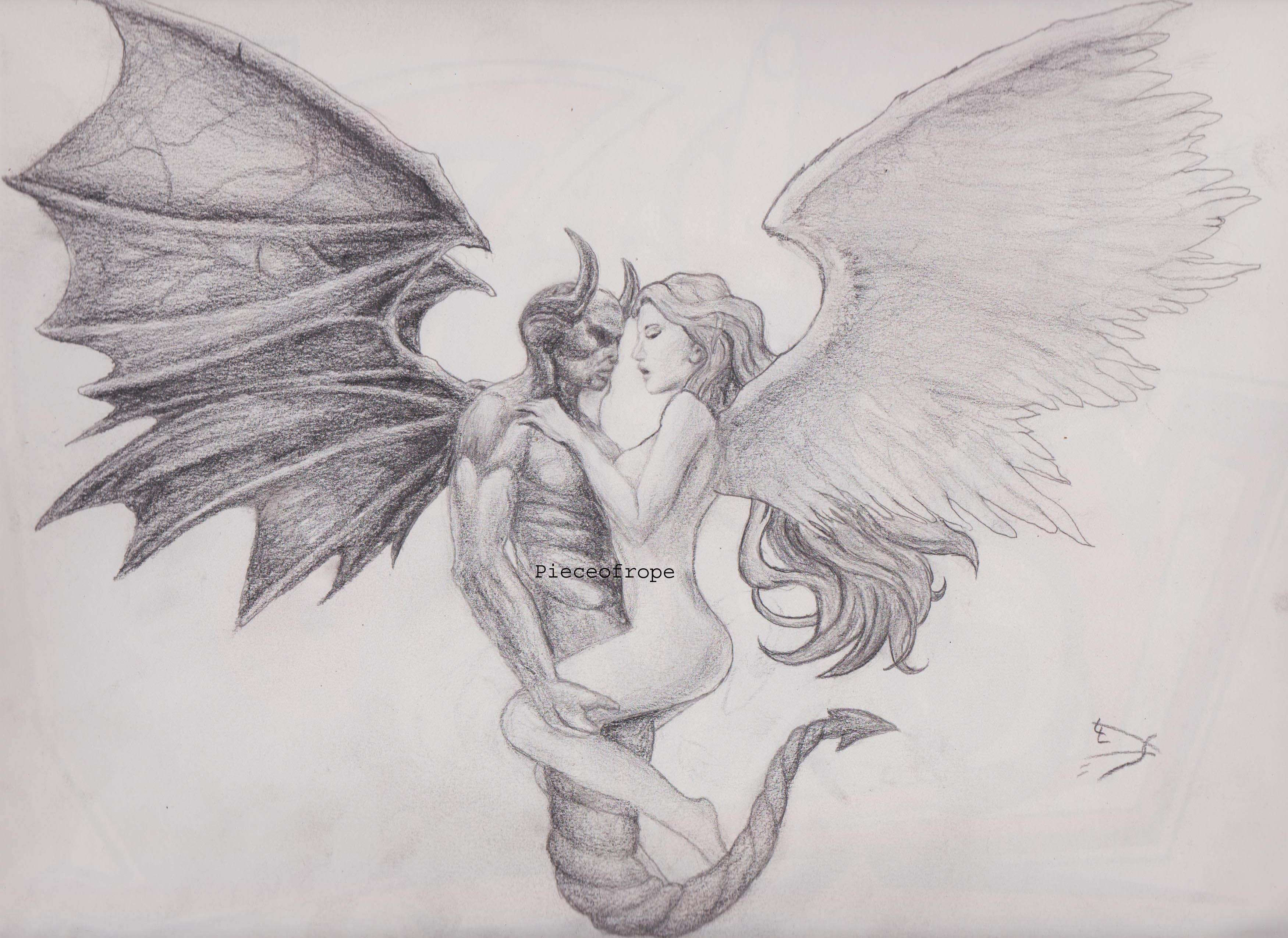 Demon Angel Drawing.