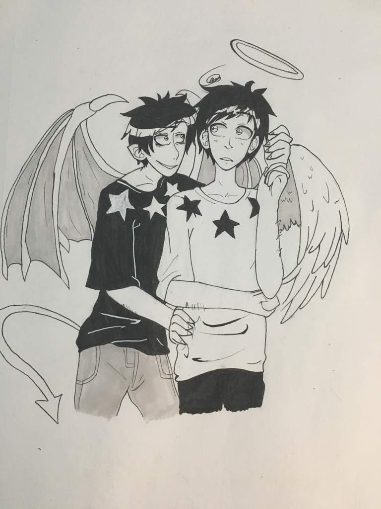 768x1024 Demonangel Drawing - Demon Angel Drawing