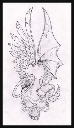 236x410 Huge Collection Of 'demon Angel Drawing' Download More Than - Demon Angel Drawing