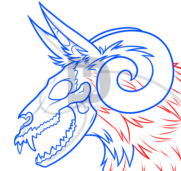 762x720 Demon Dog Drawing Lesson, Step - Demon Dog Drawing