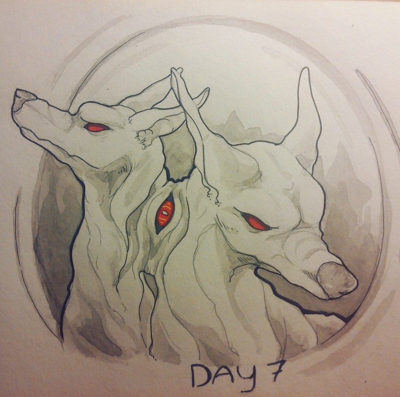 1280x1270 Demon Dog - Demon Dog Drawing