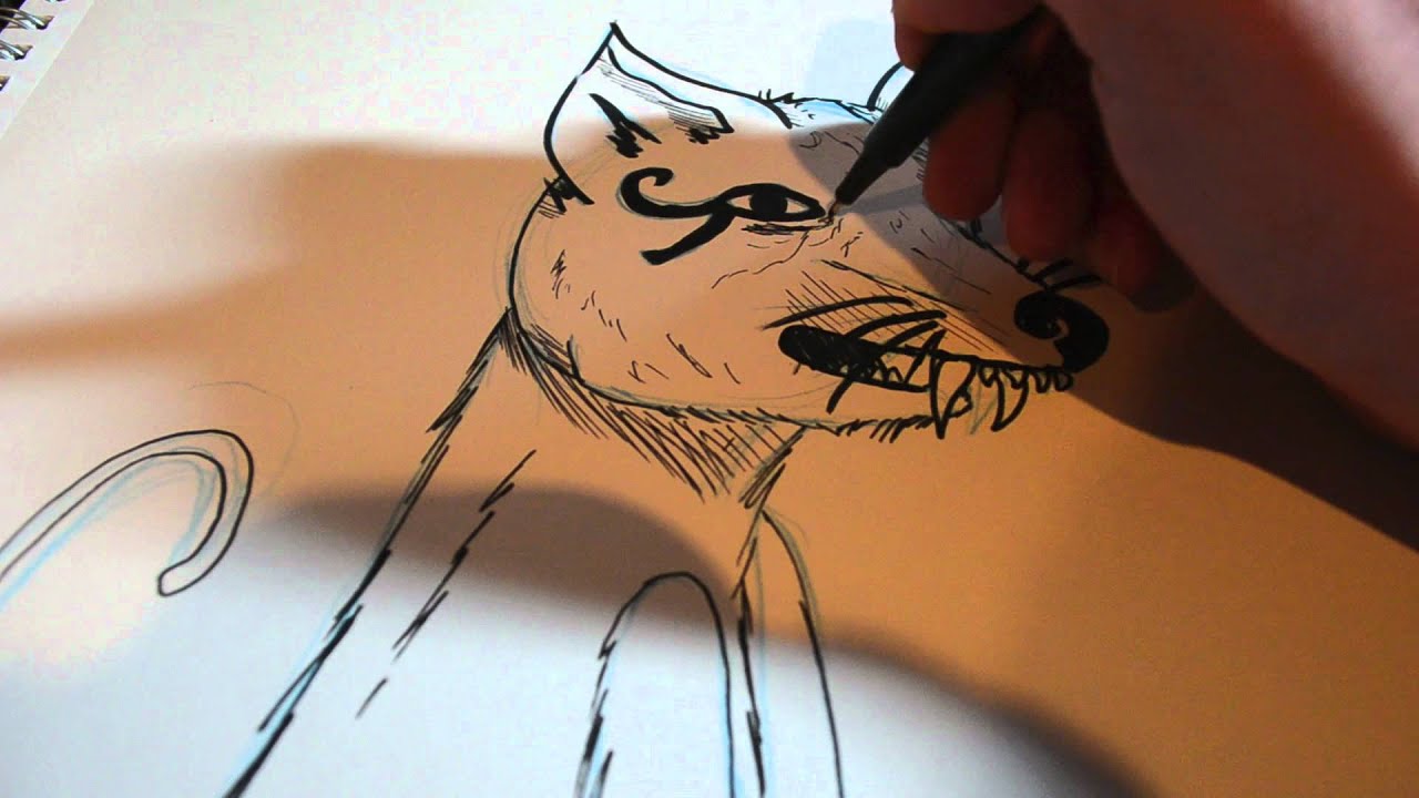 1280x720 Drawing A Demon Dog - Demon Dog Drawing