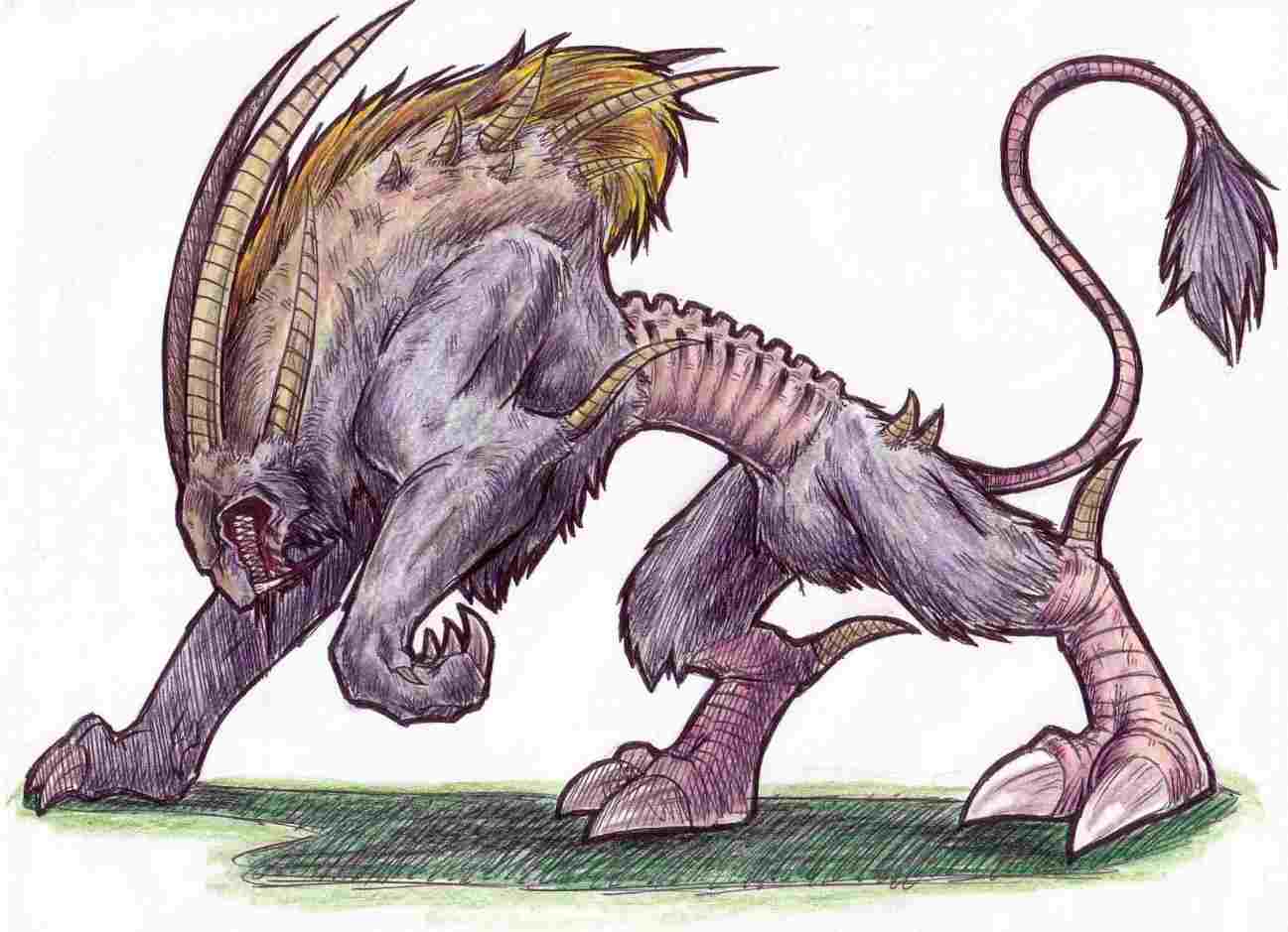 1297x939 quality free cliparts rhclipartxtrascom collection anime demon - Demon Dog Drawing