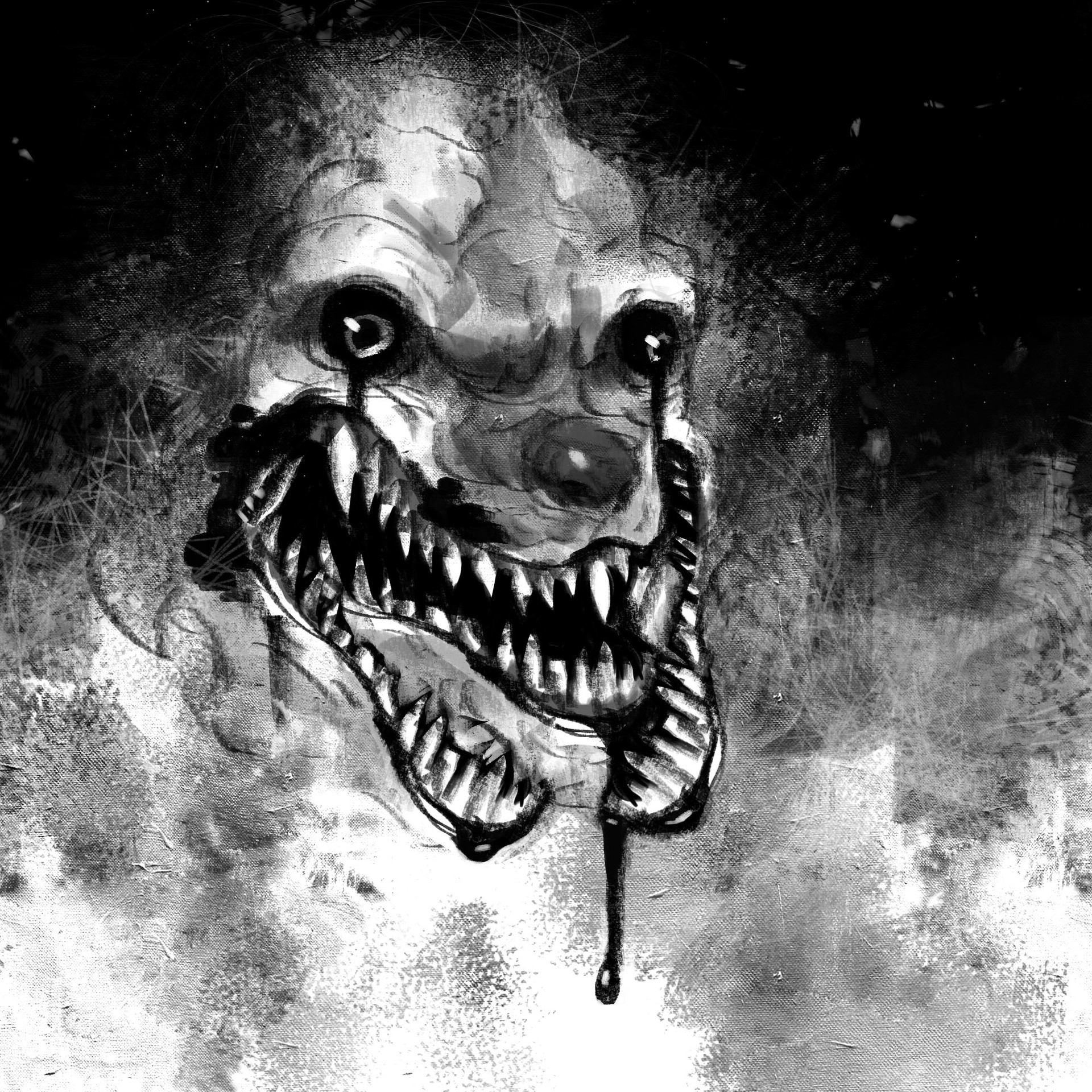 1920x1920 Artstation - Demon Dog Drawing