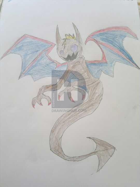 540x720 Demon Dragon Drawing - Demon Dragon Drawing