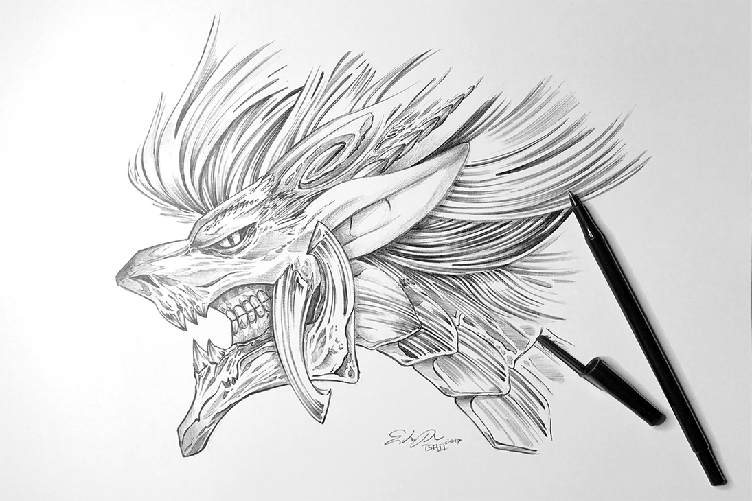 1095x730 Demon Dragon - Demon Dragon Drawing