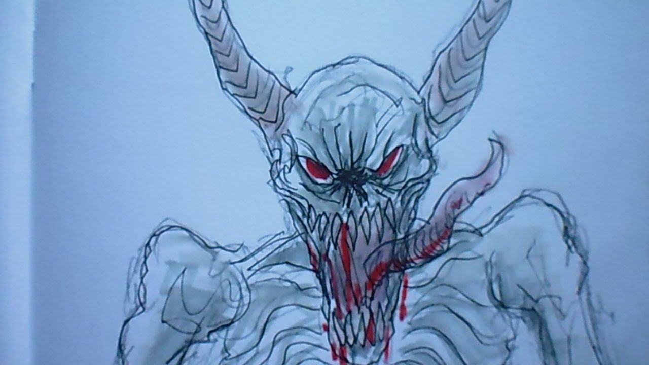1280x720 Sketchbook Of Horror Ideas - Demon Drawing Ideas