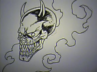 320x240 Wayne Tully Horror Art Daily Journal Sketching Demon Tattoo Idea - Demon Drawing Ideas