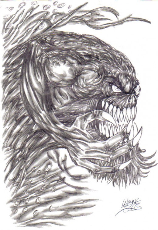 520x755 fantasy art drawing how to draw a demon face hubpages - Demon Drawings