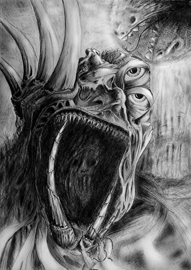 635x900 Demon Drawing - Demon Drawings