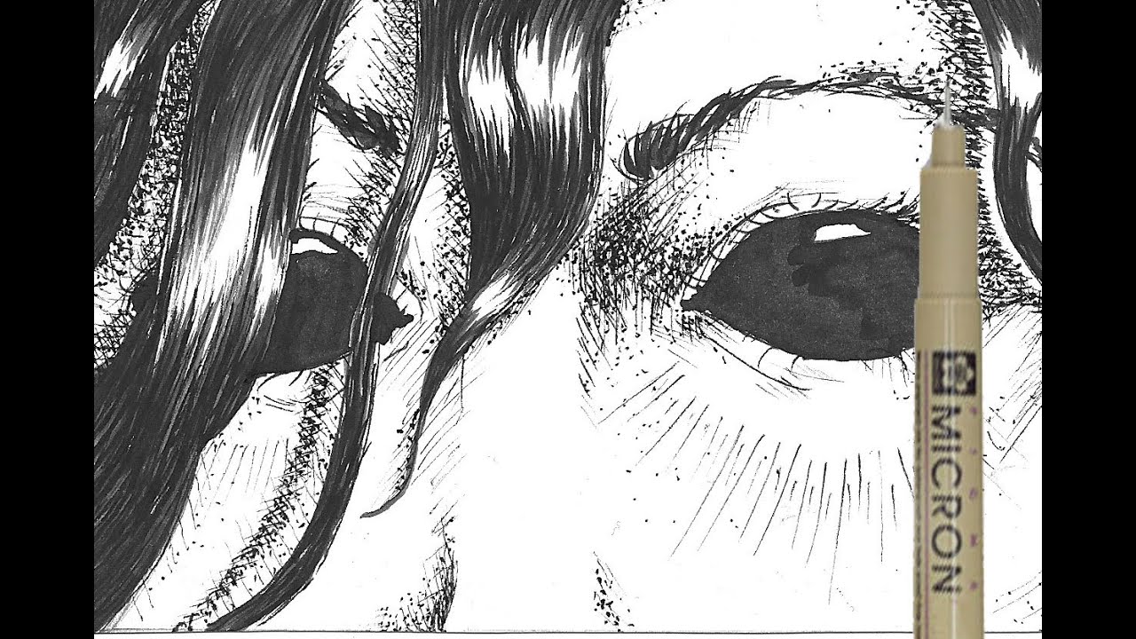 1280x720 How To Draw Demon Eyes W Pen Ink - Demon Eyes Drawing