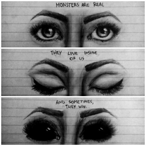 480x480 I Drew This When I Was Bored Lol Dont Judge On We Heart It - Demon Eyes Drawing