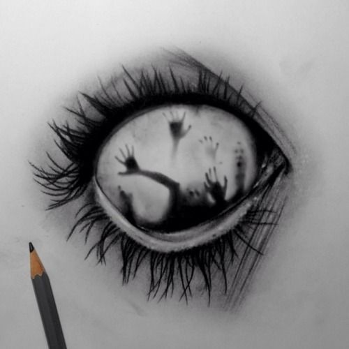 500x500 Demon Drawing, Pencil, Sketch, Colorful, Realistic Art Images - Demon Eyes Drawing