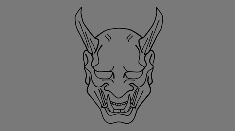 480x268 Demons Head - Demon Face Drawing