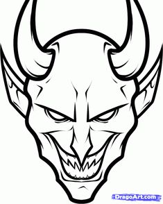 235x294 How To Draw A Devil Face, Step - Demon Face Drawing
