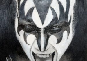 300x210 Pencil Sketch Demon Face - Demon Face Drawing