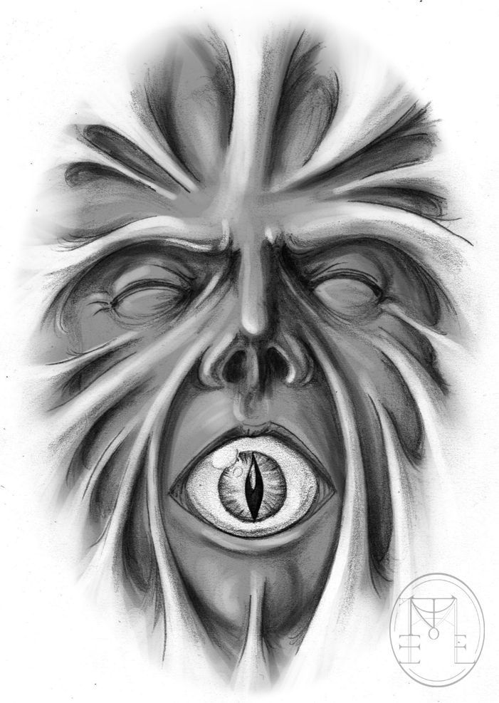 701x987 Cool Demon Face Tattoo Design - Demon Face Drawing