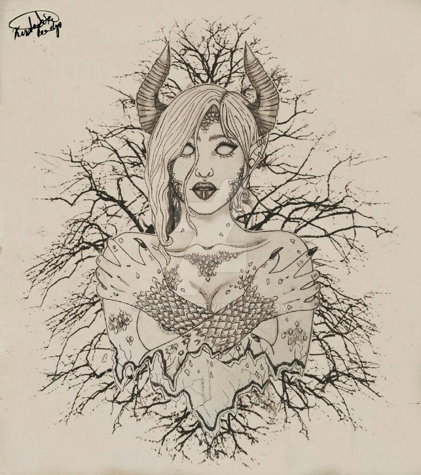 841x950 Demon Girl - Demon Girl Drawing