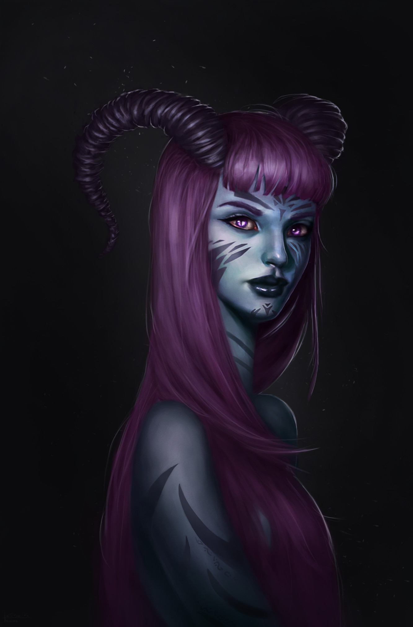 Demon Girl Drawing at PaintingValley.com | Explore ...