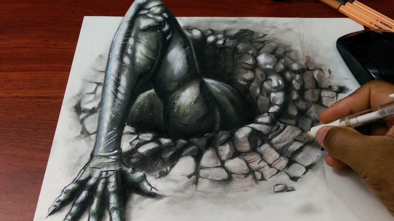 1280x720 Drawing Demondevil - Demon Hand Drawing