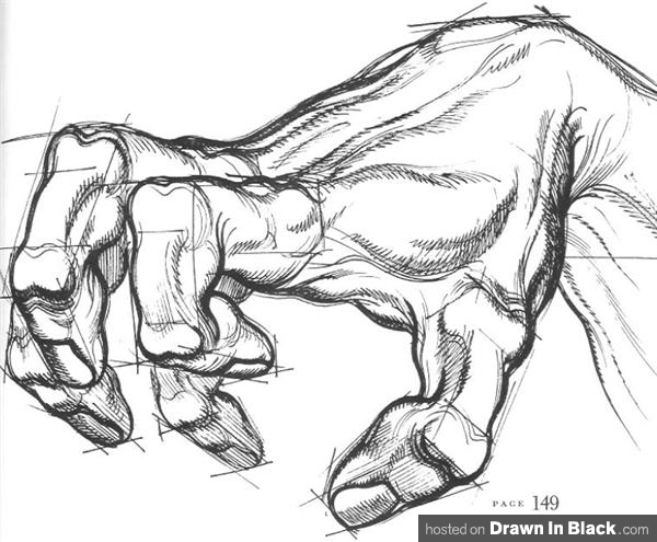 600x495 How To Draw Hands Tutorials, How To's, Step - Demon Hand Drawing