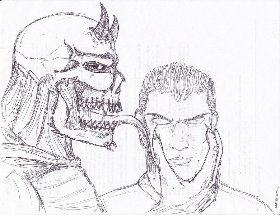 900x693 Demon Drawing Nose For Free Download - Demon Hand Drawing