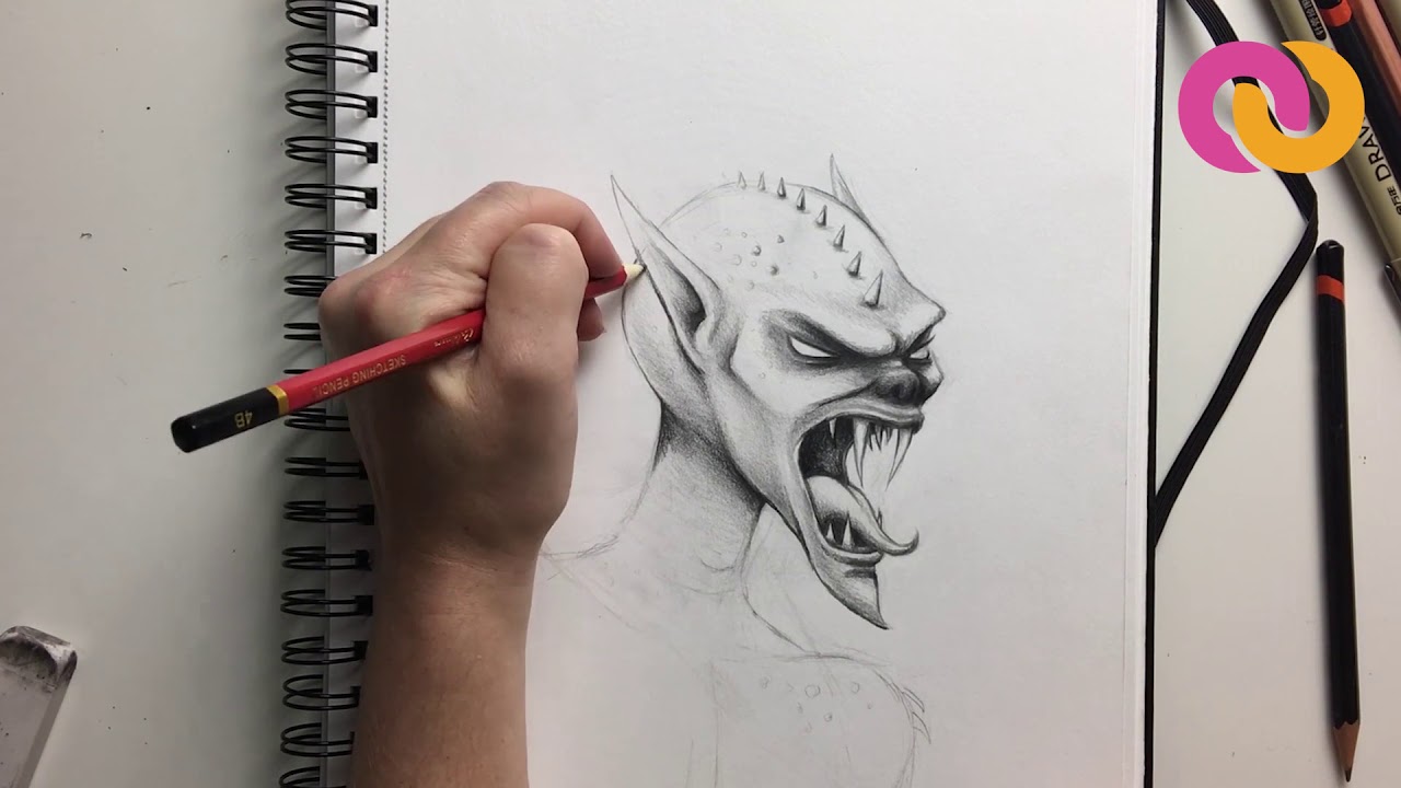 1280x720 Demon - Demon Hand Drawing