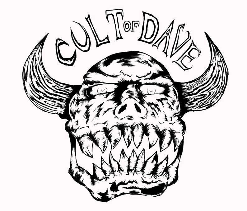 794x678 Cult Of Dave Demon Head Varaint Etsy - Demon Head Drawing