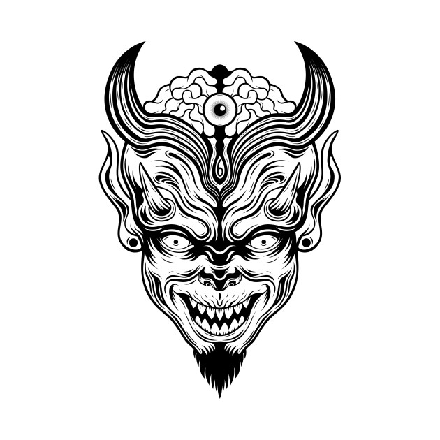 Demon Head Drawing at PaintingValley.com | Explore collection of Demon ...