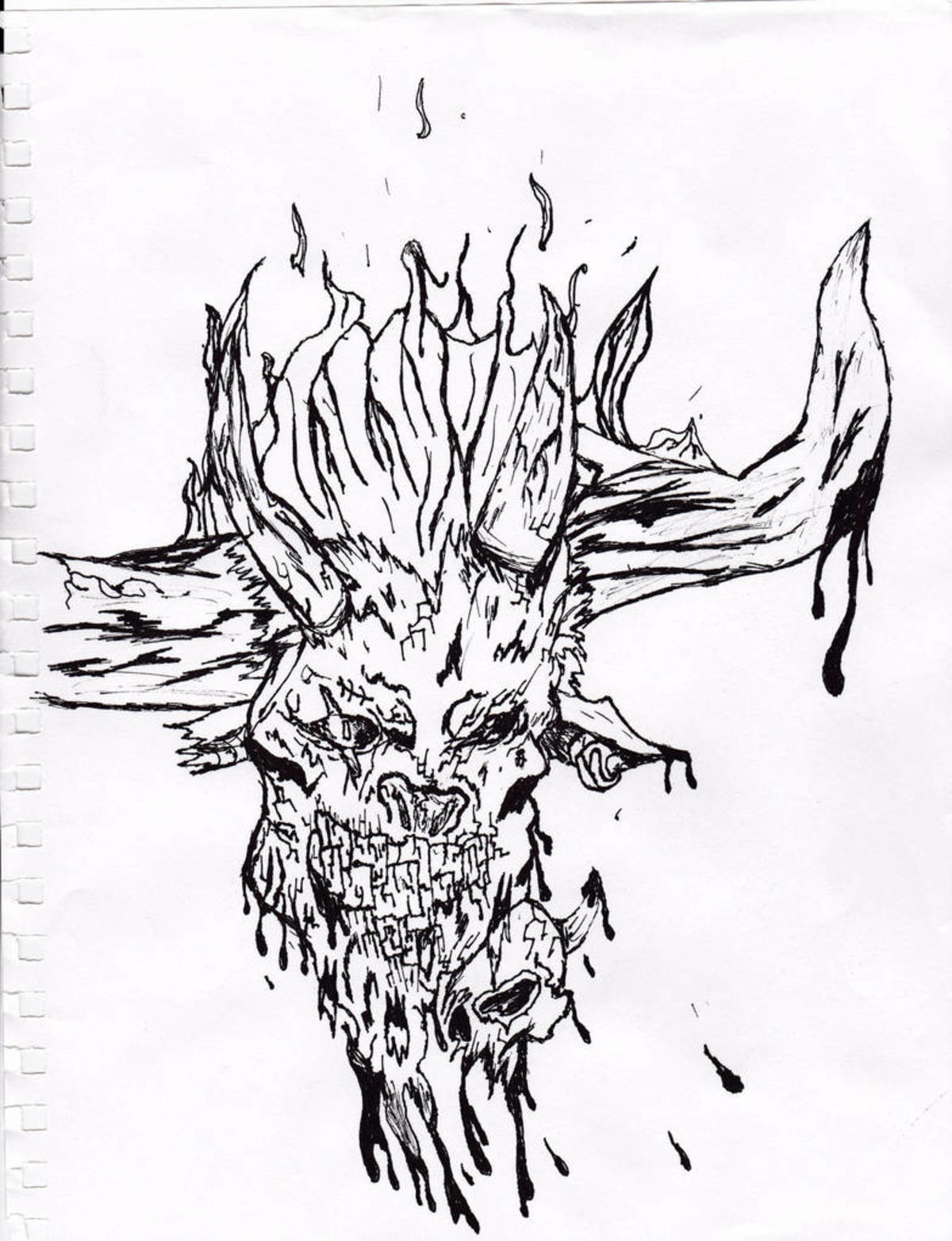 Demon Head Drawing at Explore collection of Demon