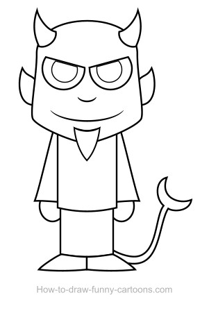 301x448 Devil Drawing - Demon Head Drawing